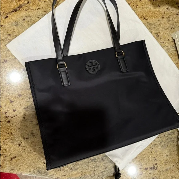 New Tory Burch Ella small tote nylon black - Picture 7 of 10